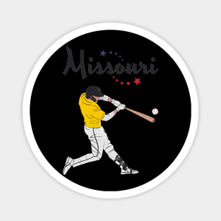 Missouri USA Baseball Magnet